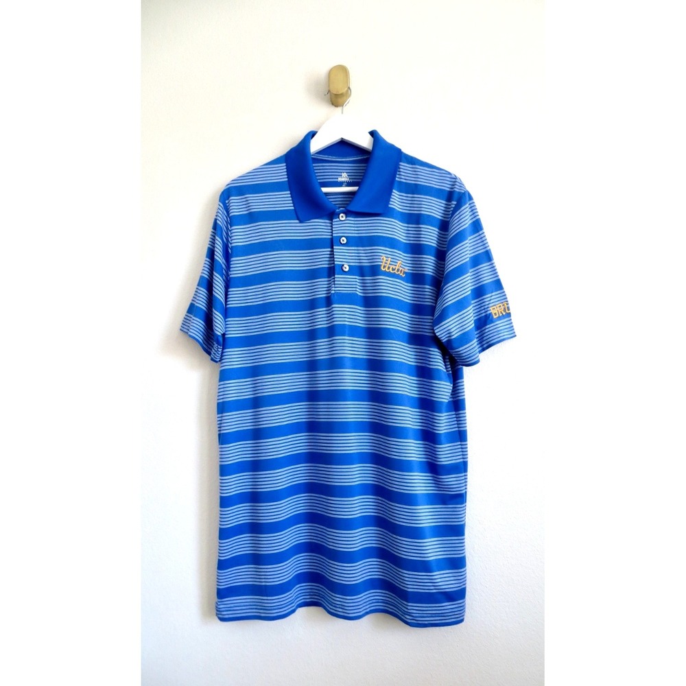 NEW! UCLA Bruins Short Sleeve Polo Shirt Blue Men's SZ Large - Picture 2 of 8